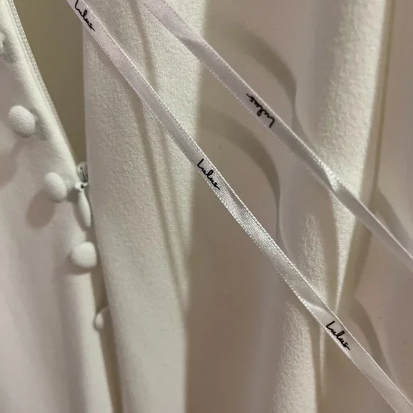 Lulu's Long-Lasting Love Ivory Lace V-Neck Mermaid Dress - Picture 12 of 15